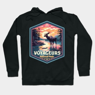 Voyageurs National Park Vintage WPA Style Outdoor Badge Hoodie